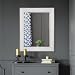 Headwest 8018 Driftwood Wall Mirror in Chrome and White, Chrome & White