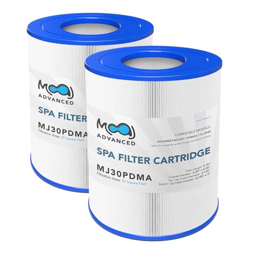 MOAJ Advanced Spa Filter 2-Pack Replaces PDM30, Aquarest Spas 461269, Filbur FC-9940, ClearChoice CCP426, P61269, 461272, Dream Maker Spas | 9.75