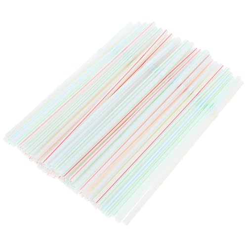 Pitillos Flexibles de Plástico Multicolor 100 pcs 5mm x 21cm miniatura 1
