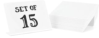 Set of 15 Mini Whiteboard, Small Dry Erase Food Signs 3 x 4 inches - Desktop Signs for Party Buffet, Food Display Card, Tabletop Chalkboards for Kitchen, Standing Menu Black Boards for Wedding