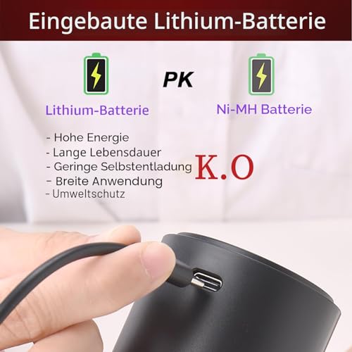 Foto von AIKARO - Elektrischer Weinbelüfter Ausgießer Wiederaufladbarer Automatischer Dekanter, mit Korkenzieher und Vakuumstöpsel (Set)