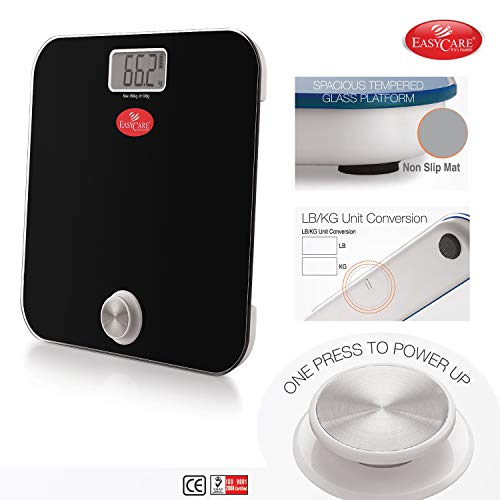 Image of EasyCare EC-3321 Battery Free and One Press To Power Up Weighing Scale (Black)