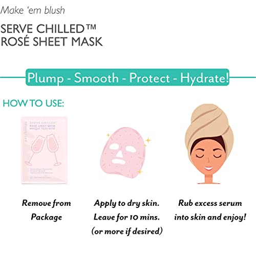 Patchology Serve Chilled Rosé Facial Sheet Mask With Hyaluronic Acid - Men And Women Face Masks Skincare Sheet For Moisturizing And Hydrating Skin - Best Face Sheets Moisturizer (1 Count) #TOP4