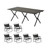 ▶ Almacenamiento práctico: Esta mesa y silla de camping cuenta con un tablero enrollable y desmontable, lo que facilita enormemente su montaje y almacenamiento en solo tres pasos. Su tamaño compacto cabe perfectamente en una bolsa, ¡lo que la convierte en una compañera de viaje ideal for llevar de un lugar a otro!