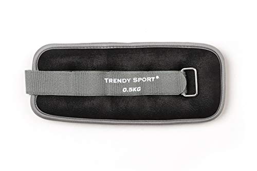 Trendy Sport Unisexe - Manchette de poids pour adulte - Noir et gris - 0,5 kg Cover