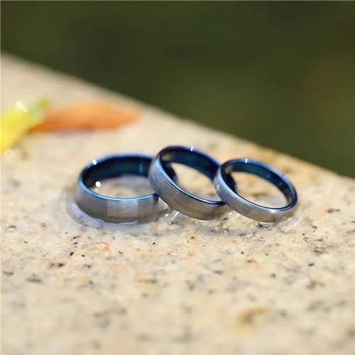 Anillo de tungsteno grabado de 4mm con acabado vintage elegante 2