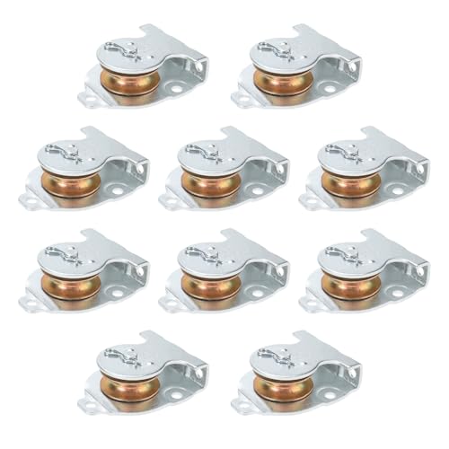 Roauend 10 Pack Ceiling Mount Single Pulley 1-1/2 Inch Wall