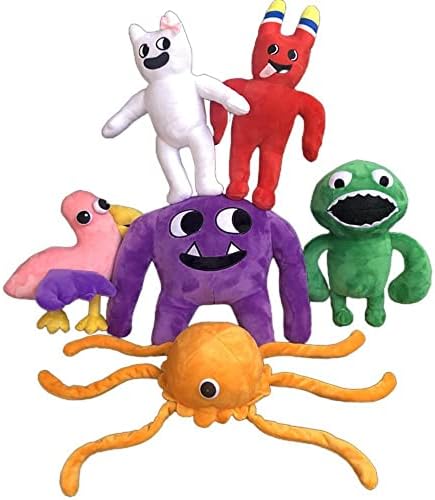Garten of Banban 6 PCS Plush Toys Stuffed Animal Plush Doll Toys for Fans and Friends Birthday Party Favor Gift for Holidays Birthday(6 PCS)