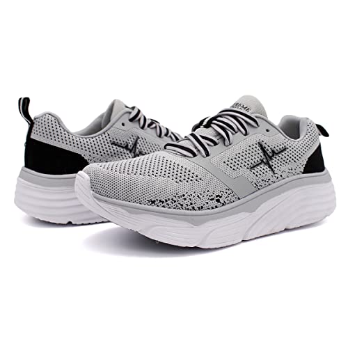 Laforst Womens Fashion Platform Extreme Comfort Slip Resistant Sneaker Grey 9