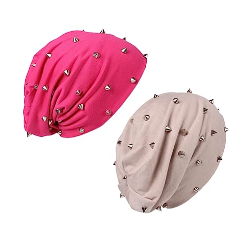 Turban de chimiothérapie haut de gamme clouté effet soie