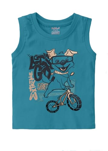 Image of kiddeo Boys Cotton Sleeveless T-Shirts(Pack of 5)
