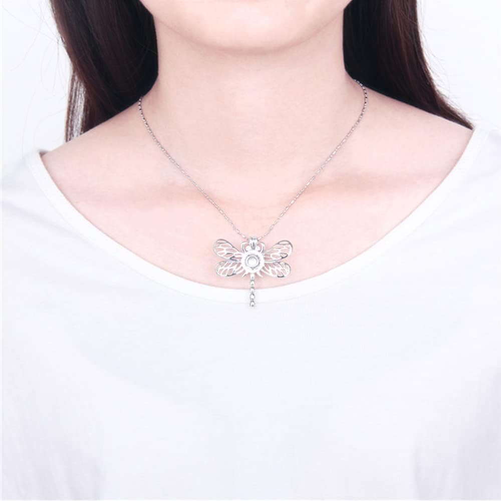 Silver Plated Dragonfly Cage Pendants Crafting Charm for DIY Necklace Bracelet Jewelry Making - Image 5