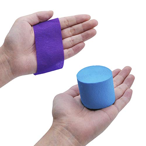 image for JOYIN 48 Rolls Crepe Paper Streamers (7 Colors) for Festival Party Dec