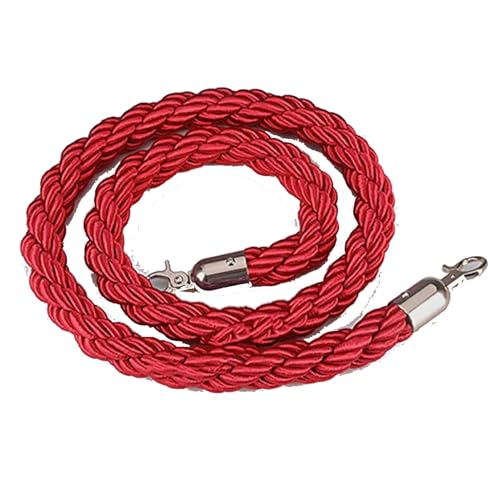 Corde de barrière tressée 3m lot de 2 pour poteaux de guidage de foule