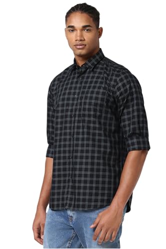 Image of Peter England Men's Premium Casual Checkered Shirt
