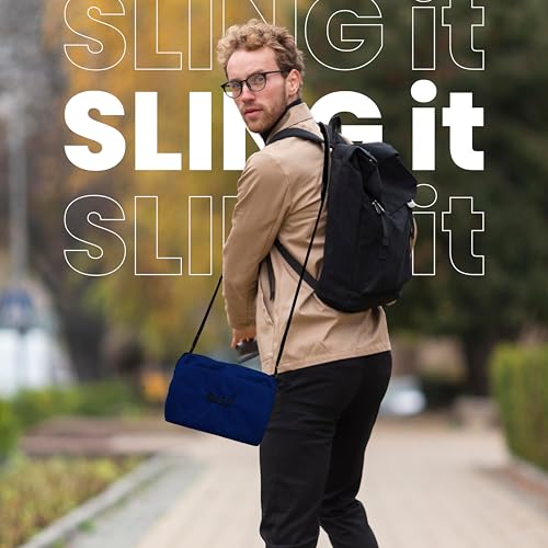Image of I. B. H IBH Stylish Sling Bag for Men & Women CrossBody small Passport Travel side massanger one strap shoulder bag With Antitheft pocket also Waterproof Durable Adjustable