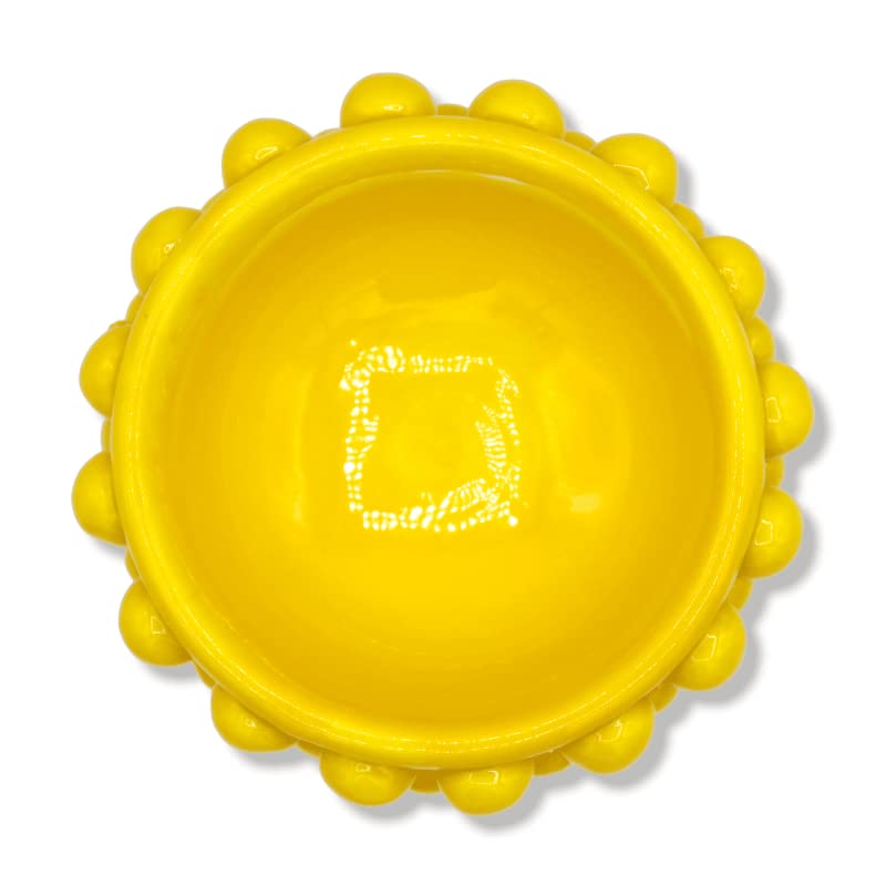 Vase Caltagirone Mezza Pigna Sicilia Bedda Capaci jaune de 12 cm - 4