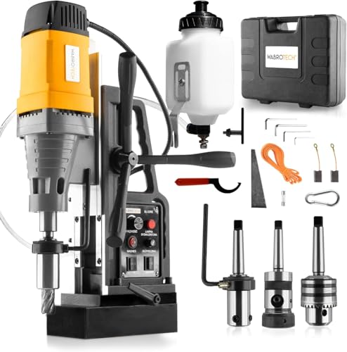 WABROTECH® WT23REWG Perceuse Magnétique 50 mm - Carotteuse à Diamant 580 tr/min - Carotteuse Diamant Portative M3-M16 pour le Travail des Métaux - Perceuse...