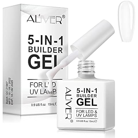 Builder Gel für Nägel Weiß 15ml Cover