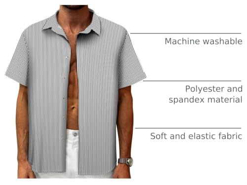 Image of Hawaiian Shirt for Men Tropical Shirts Summer Beach Button Down Short Sleeve Luau Aloha Floral Cruise Vacation Outfit 2026