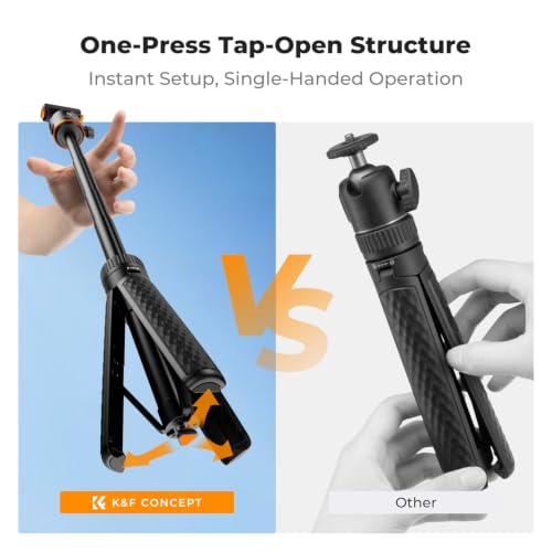 Image of K&F CONCEPT 25.6 inch Selfie Stick Tripod for DJI Osmo Action 5 Pro