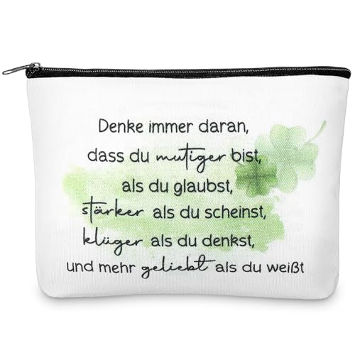 Weewooday Beste Freundin Geschenk Inspirierende Kosmetiktasche für Beste Freundin Schminktasche Make up Tasche Dankeschön Geschenk für Kollegen Abschiedsgeschenk Freundschaft BFF