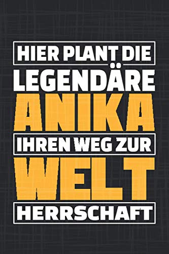 Anika: Personalisiertes Notizbuch / Vorname Anika / liniert / 120 Seiten / A5
