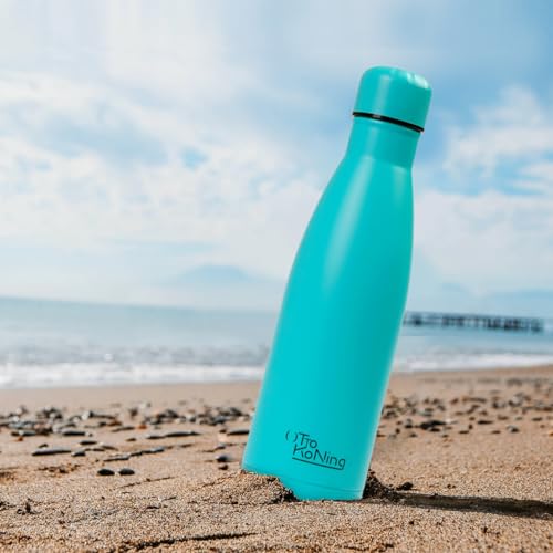 Otto Koning Edelstahl Trinkflasche Doppelwandige Vakuumisolierte Thermoskanne. Hält kalte Getränke 24 Stunden und heiße Getränke 12 Stunden. Auslaufsichere Thermosflasche BPA-frei