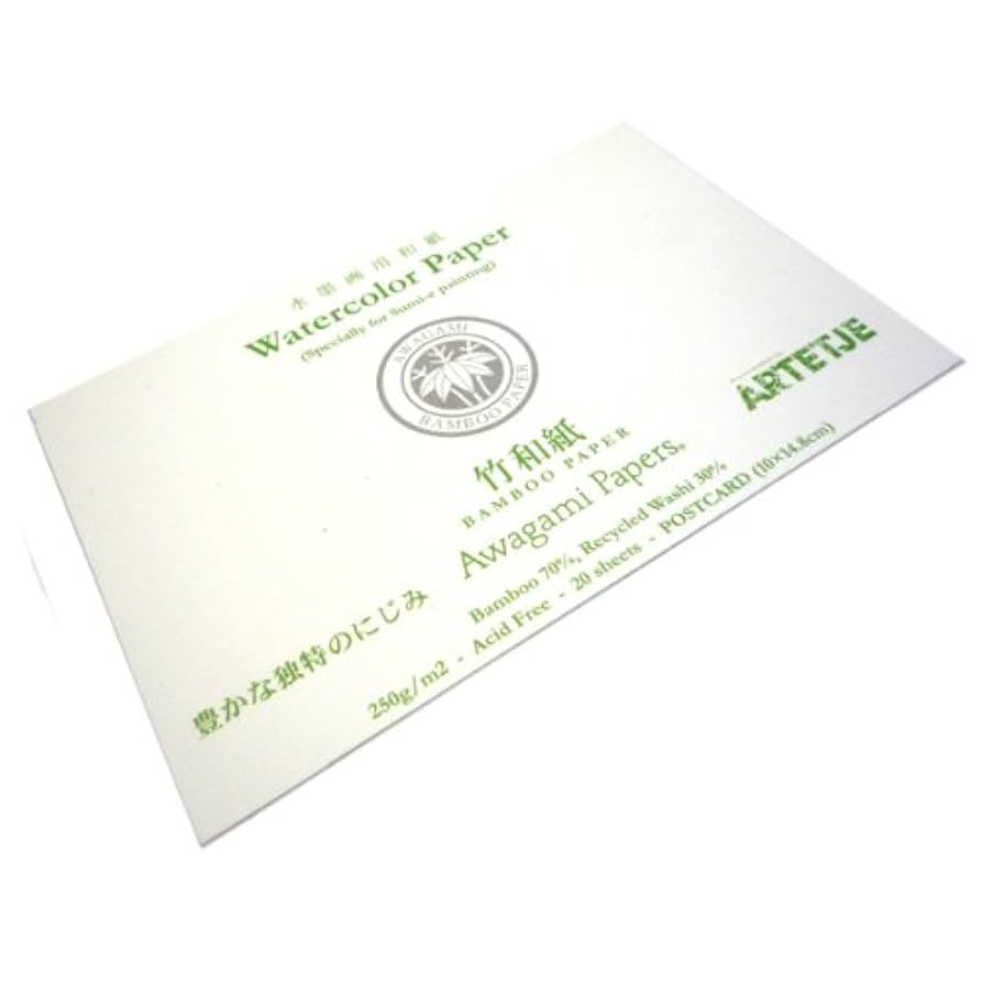 Amazon.co.jp: アワガミ 水墨画シート 竹和紙 F4 : Hobbies
