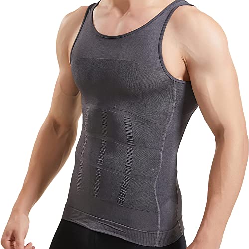 Camisa de compresión para hombres shapewear elástico y camiseta interior slim YRYRYW
