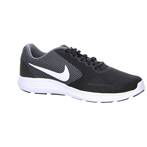 Image of Nike Men's Revolution 3 Dark Grey, White and Black Running Shoes -12 UK (47.5 EU) (13 US)(819300-001)