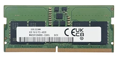 Image of 8GB DDR5 Laptop SO-DIMM RAM | OEM PC5-38400 | 4800MHz, CL40, 262-Pin, 1.1V | Non-ECC Unbuffered | Compatible with Samsung | 365-day Replacement Warranty | [Pack of 1]