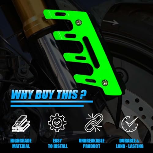 Image of ABS Shocker Protector | Front Fork Fender Protector | Universal Anti-Fall Slider Guard for All Bikes (Green)