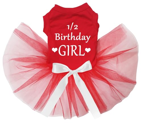 Robe pour chien 1/2 anniversaire rouge XL idée cadeau originale - 2
