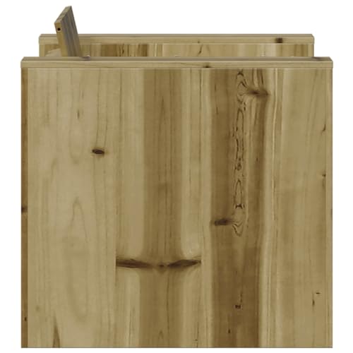Sofás de exterior de madera de pino impregnado de 79 x 60 x 62 cm para terrazas y jardín 6