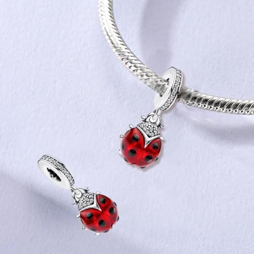 LNQOBU 925 Sterling Silver Dangle Pendant Bead Charms for Bracelets,Compatible with Pandora Charms Bracelets and Necklaces3