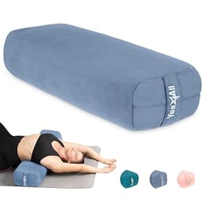 Yes4All Triple-Layer Sponge Yoga Bolster Pillow for Restorative Yoga & Meditation – Versatile Yoga Support Pillow, Balance & Poses Modification