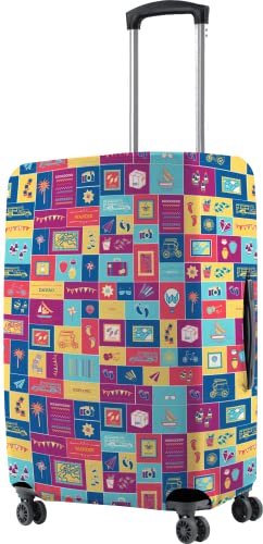 Image of Nasher Miles Polyester 55 (20 Inch) Small Protective Luggage Cover - Wanderskye Design