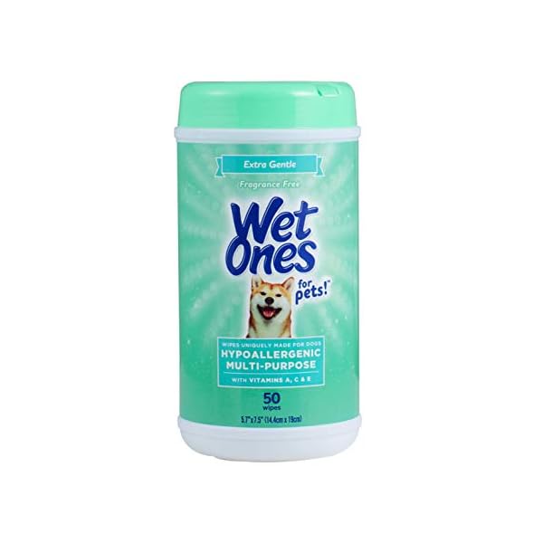 Wet Ones for Pets Multi-Purpose Dog Wipes With Vitamins A, C & E | Fragrance-Free Dog Wipes, Pet Wipes Multipurpose…