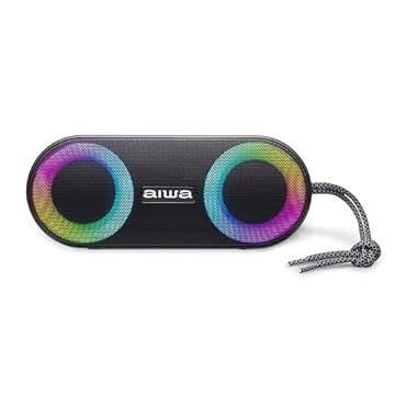 Caixa de Som Speaker, Aiwa, Bluetooth, Luzes Multicores, IP65 - AWS-SP-01
