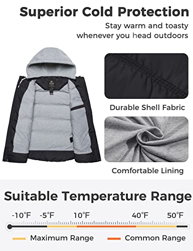 wantdo Women's Plus Size Windproof Puffer Vest Quilted Winter Vest Thicken Jacket with Detachable Hood3