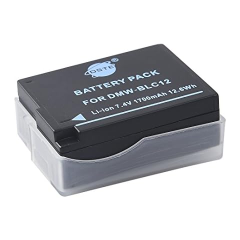 DSTE Replacement for DMW-BLC12 Battery Compatible Panasonic Lumix DMC-G5 G6 G7 GH2 GX8 FZ200 DMC-FZ2500 DMC-FZ2000 DC-G90 DC-G95 Leica Q Camera as DMW-BLC12E BP-DC12E Compatible Sigma BP-51 Cover