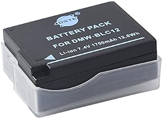 DSTE Replacement for DMW-BLC12 Battery Compatible Panasonic Lumix DMC-G5 G6 G7 GH2 GX8
