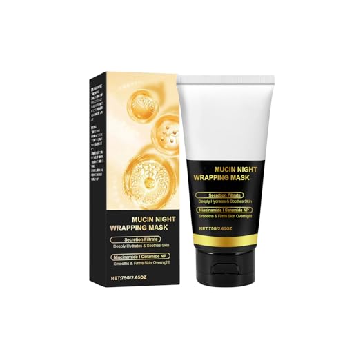 Máscara de envoltura nocturna, máscara facial de colágeno, hidrata la piel durante la noche, repara la barrera de la piel, mejora la vitalidad de la piel, reduce la flacidez, las arrugas y las líneas