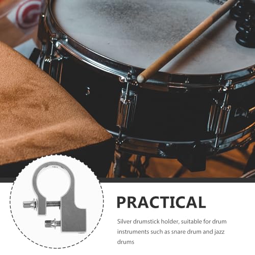 YARNOW Abrazadera de pedal para batería de aleación de zinc, soporte para baquetas, pieza de repuesto para accesorios de kit de batería y reparación de instrumentos de percusión miniatura 3