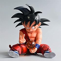 REOZIGN Figuras Dragon Ball, pose sentado cansado Goku 10 cm/4 Pulgadas GK Battle Edition Goku Figura de acción Colección de personajes de anime