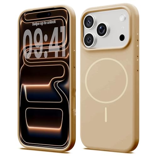 Image of Kratos Active Grip Silicone Case Cover Compatible with iPhone 17 Pro - Enhanced Protection, Wireless Magnetic Charging Case with Raised Edge Camera & Screen Protection, Shock-Resistant Design Brown