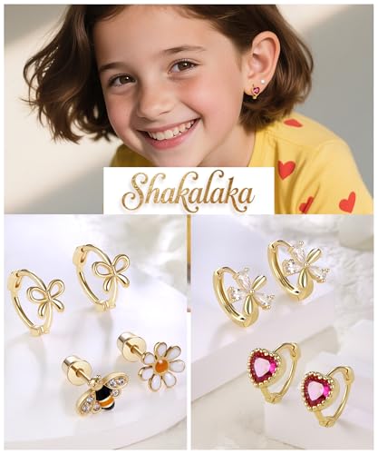 Flat Screw Back Hypoallergenic Earrings for Girls Toddler Kids Baby Women Cute Surgical Stainless Steel Jewelry2