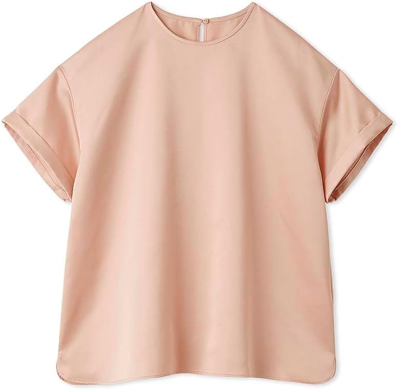 Amazon | [ミラオーウェン] ロールアップTシャツサテントップス