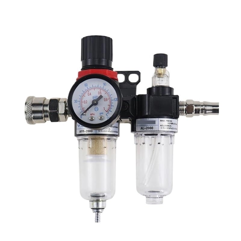 Pneumatic air source processors AFC2000+AL2000 1/4 thread air compressor oil-water separator filter regulator trap valve(Ordinary AFR2000,Gas source SM PM)